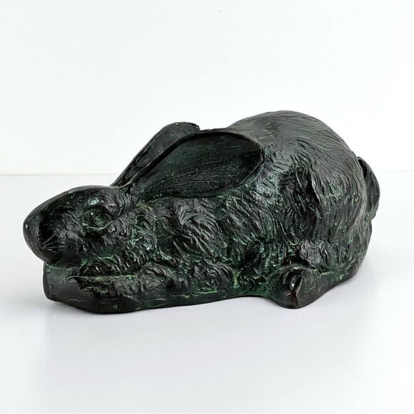 Vintage Bronze Bunny Rabbit Sculpture - Picture 1 of 8